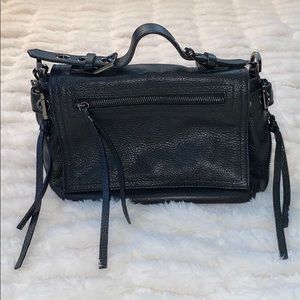 Alessandro Mari black leather convertible purse